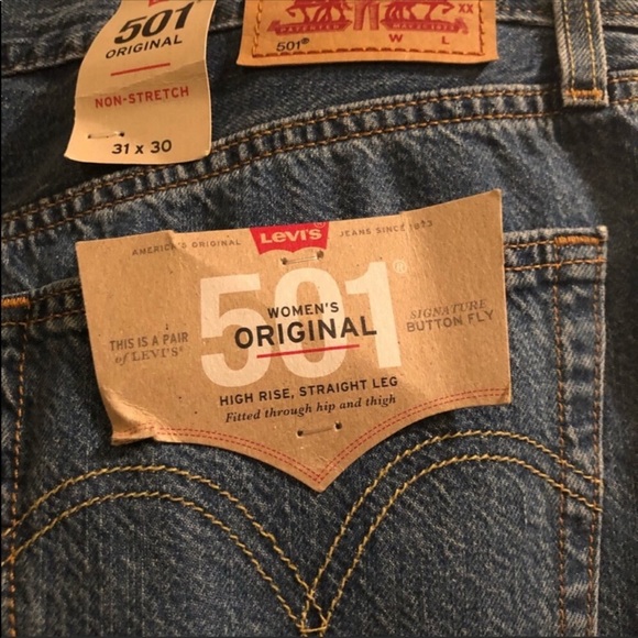 Levi’s 501 straight leg distressed jeans NWT - Picture 3 of 8